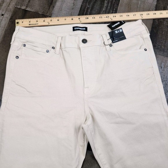 Mens Express Size 36x30 SLIM Luxe Comfort Colored Mid Rise Jeans NEW - Picture 4 of 10